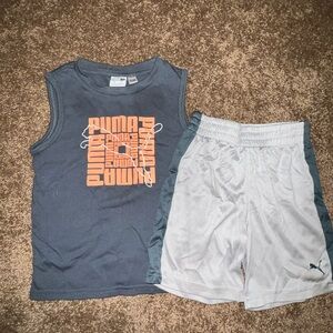 Puma Gray Tee with Orange Logo